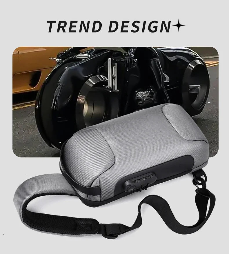 Mochila Anti-Furto com Senha USB Slim Bag