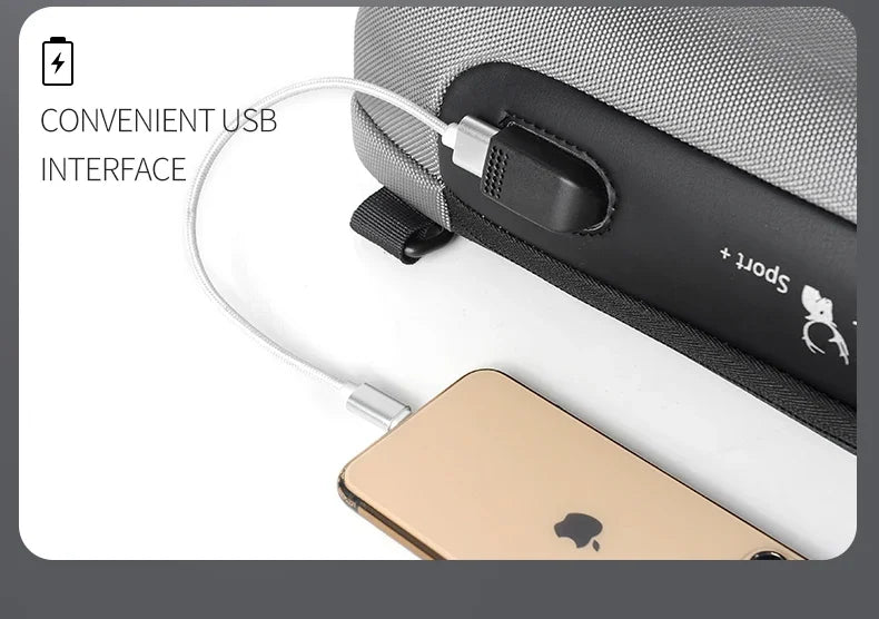 Mochila Anti-Furto com Senha USB Slim Bag
