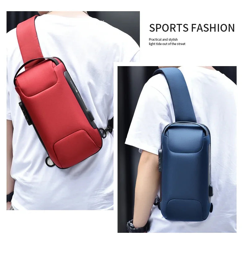 Mochila Anti-Furto com Senha USB Slim Bag