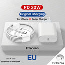 APPLE Original 30W Tipo C Carregador Rápido Para iPhone 16 15 14 13 12 11 Pro Max Mini X XS XR Plus Magsafe Sem Fio Cabo de Carregamento Rápido