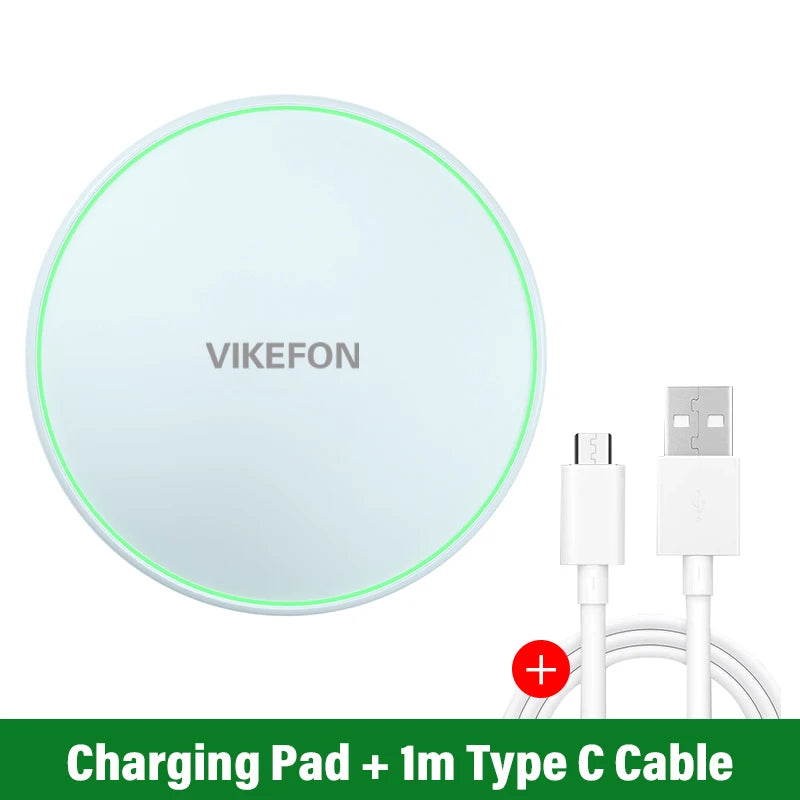 Pad de carregamento rápido de indução sem fio, Dock Station para iPhone 15, 14, 13, 12, X Pro Max, Samsung S23, S22, Xiaomi, Huawei, 30W