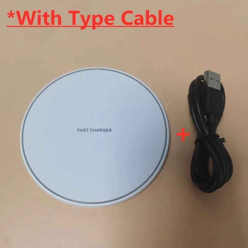 Pad de carregamento rápido de indução sem fio, Dock Station para iPhone 15, 14, 13, 12, X Pro Max, Samsung S23, S22, Xiaomi, Huawei, 30W