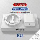 APPLE Original 30W Tipo C Carregador Rápido Para iPhone 16 15 14 13 12 11 Pro Max Mini X XS XR Plus Magsafe Sem Fio Cabo de Carregamento Rápido