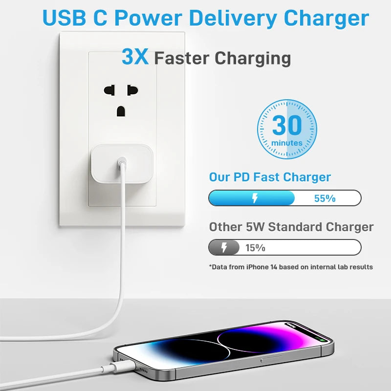 APPLE Original 30W Tipo C Carregador Rápido Para iPhone 16 15 14 13 12 11 Pro Max Mini X XS XR Plus Magsafe Sem Fio Cabo de Carregamento Rápido