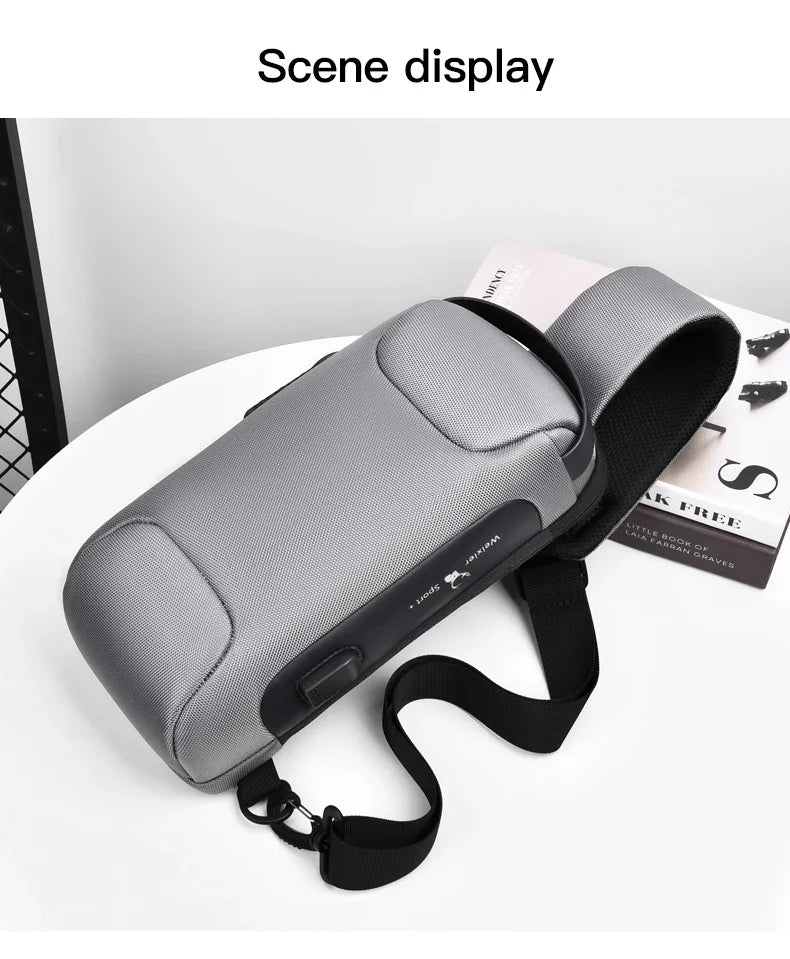 Mochila Anti-Furto com Senha USB Slim Bag