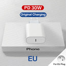 APPLE Original 30W Tipo C Carregador Rápido Para iPhone 16 15 14 13 12 11 Pro Max Mini X XS XR Plus Magsafe Sem Fio Cabo de Carregamento Rápido