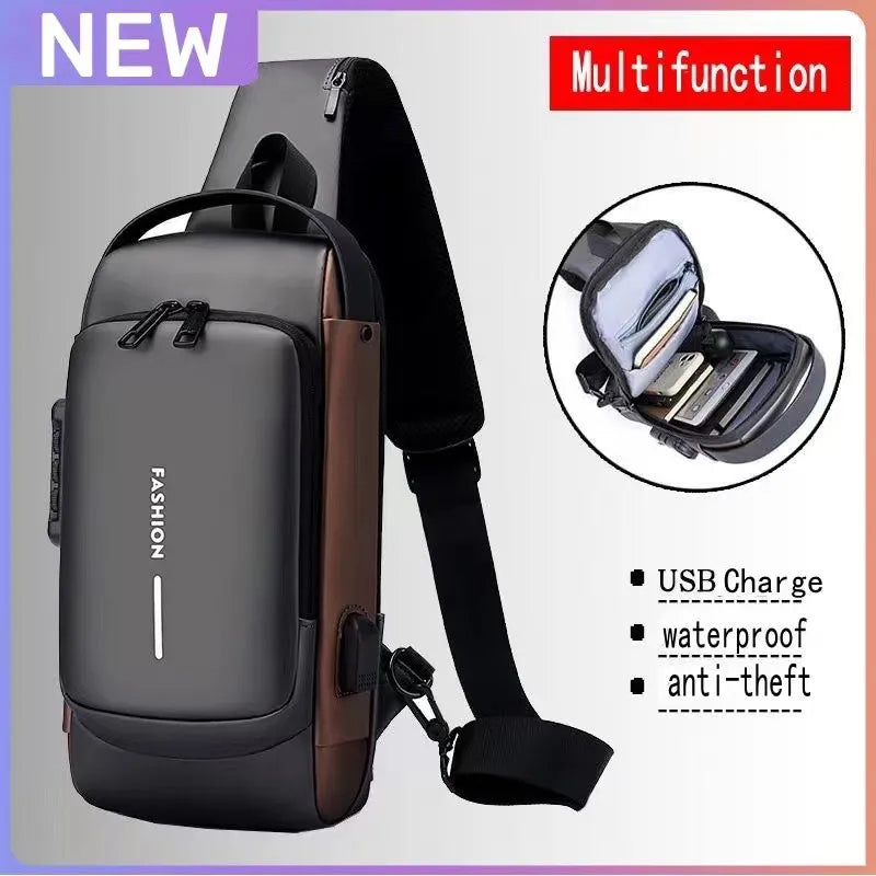 Mochila Anti-Furto com Senha USB Slim Bag