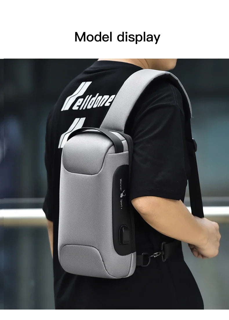 Mochila Anti-Furto com Senha USB Slim Bag