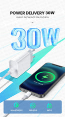 APPLE Original 30W Tipo C Carregador Rápido Para iPhone 16 15 14 13 12 11 Pro Max Mini X XS XR Plus Magsafe Sem Fio Cabo de Carregamento Rápido