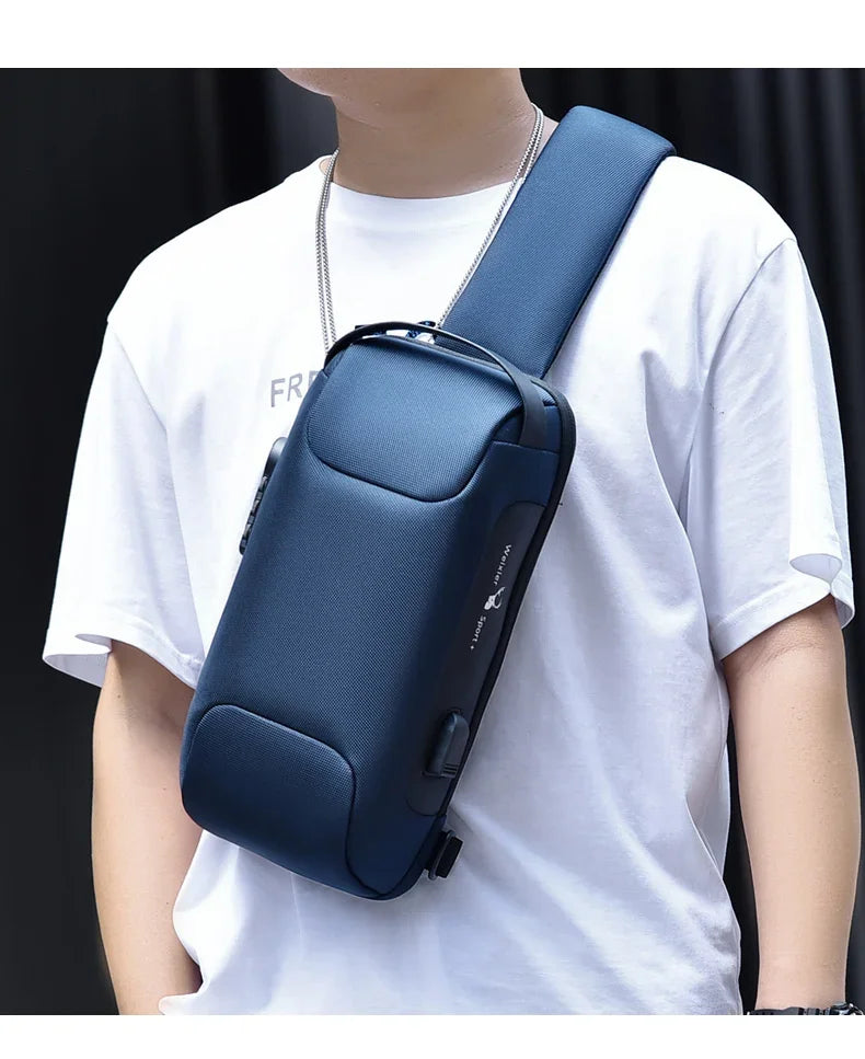 Mochila Anti-Furto com Senha USB Slim Bag